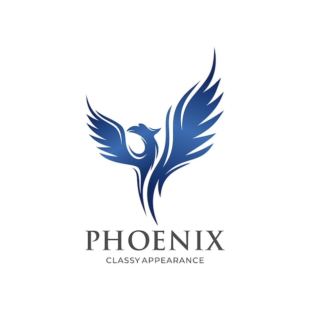 Phoenix logo águila y pájaro logo símbolo vector logo plantilla