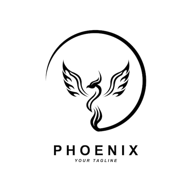 Phoenix logo icono vector ilustración plantilla diseño marca empresa