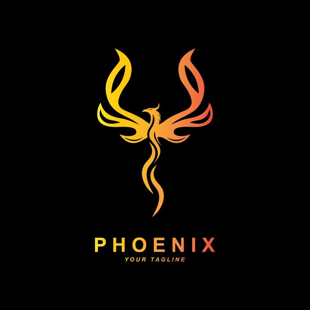 Phoenix logo icono vector ilustración plantilla diseño marca empresa