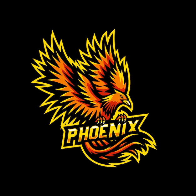 Phoenix mascota logo esport gaming