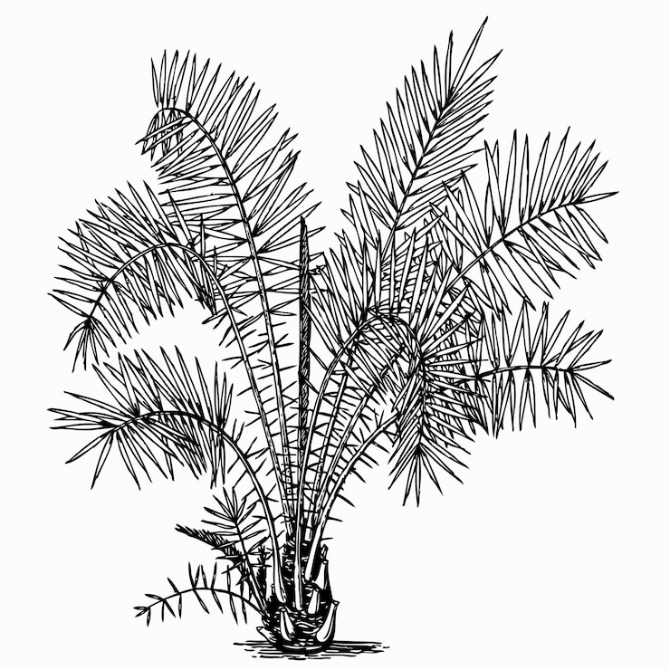 Vector phoenix reclinata (palmera datilera de senegal)