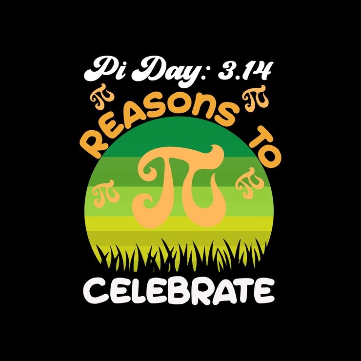Vector pi día tipografía diseño de camiseta