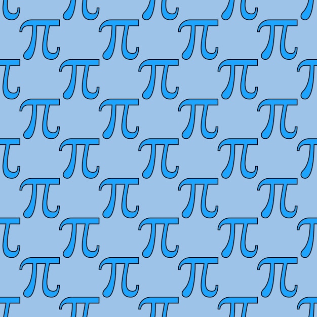 Pi símbolo vector matemáticas azul de patrones sin fisuras