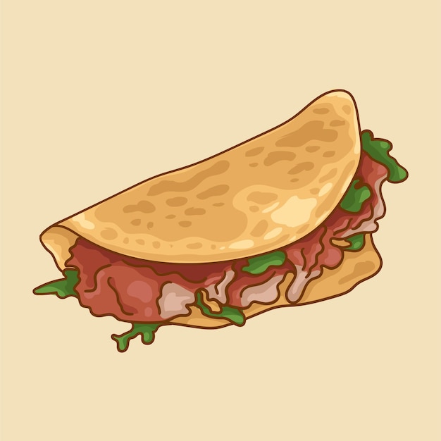 Vector piadina romagnola top de los mejores bocadillos