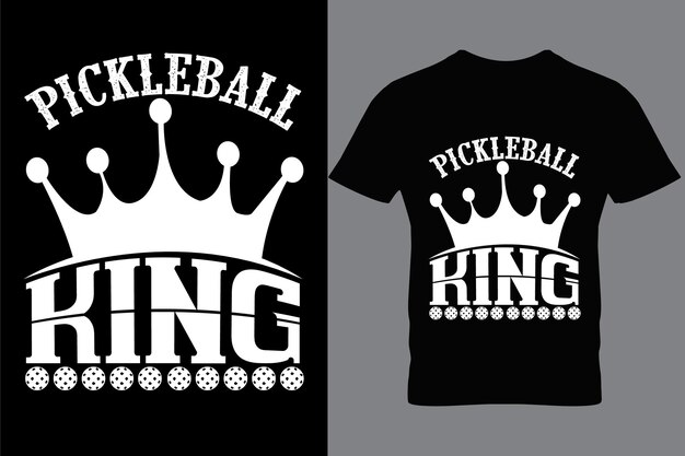 Pickleball cita tipografía diseño de camisetas ilustrador