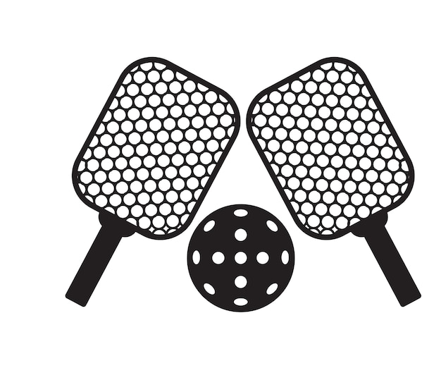 Vector pickleball paletas logo y pickleball club icono vector