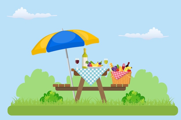 picnic al aire libre en el parque