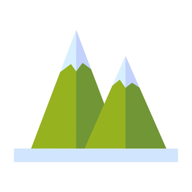 Vector picos nevados de montañas verdes. ilustración vectorial eps10.