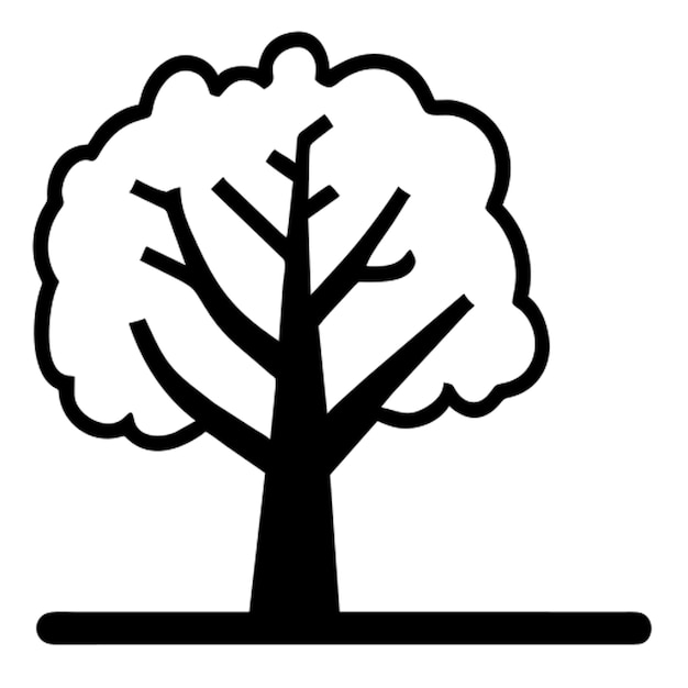 Vector pictograma de árbol de abedul