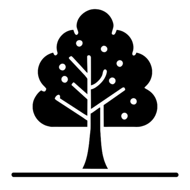 Vector pictograma de árbol de invierno