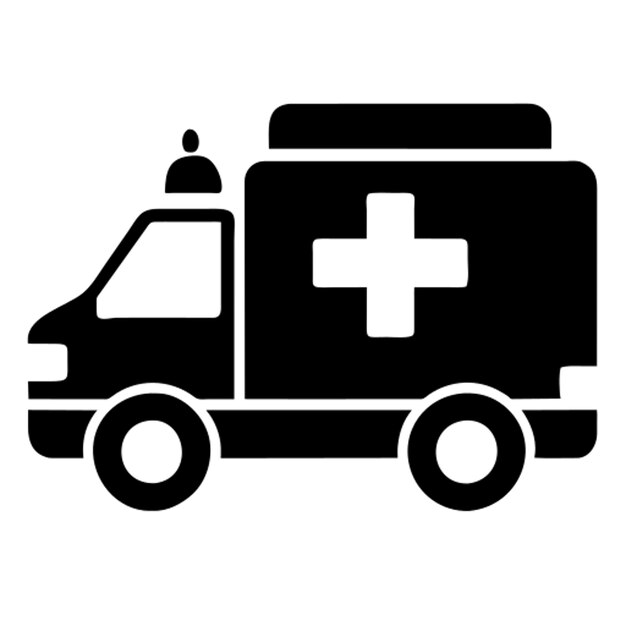 Pictograma del automóvil de ambulancias