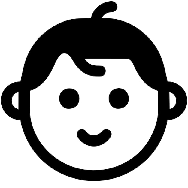 Pictograma de la cara del bebé