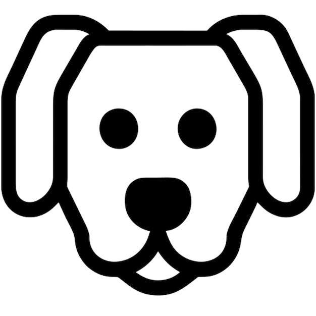 Pictograma de la cara del perro