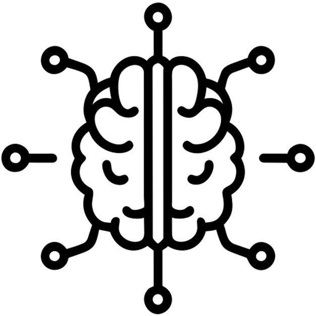 el pictograma cerebral de la tecnología