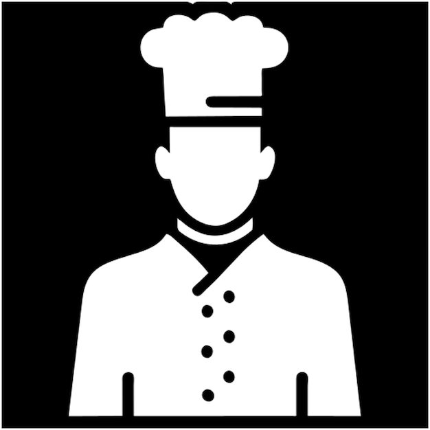 un pictograma de un chef de pastelería francés