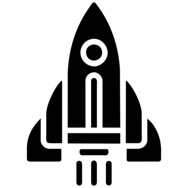 Pictograma de un cohete espacial