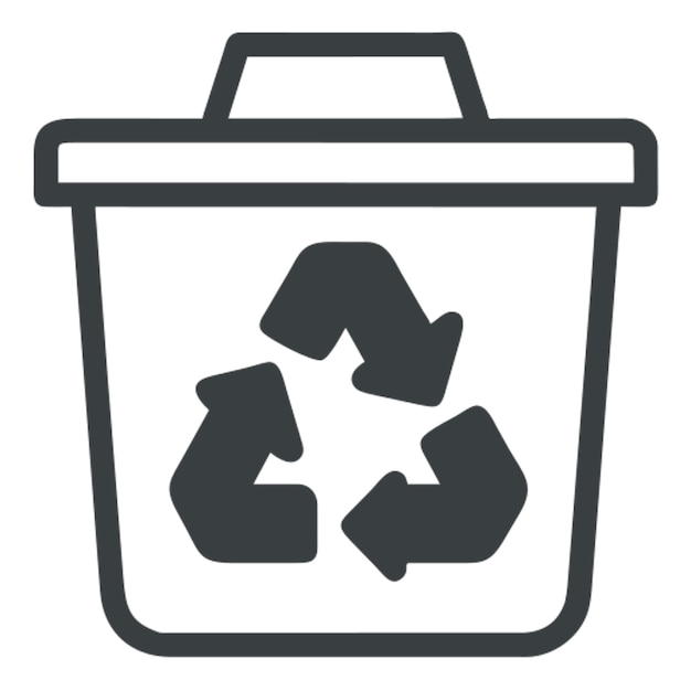 pictograma del concepto de reciclaje y recogida separada de residuos