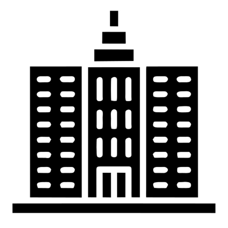 Vector pictograma de la construcción de un edificio