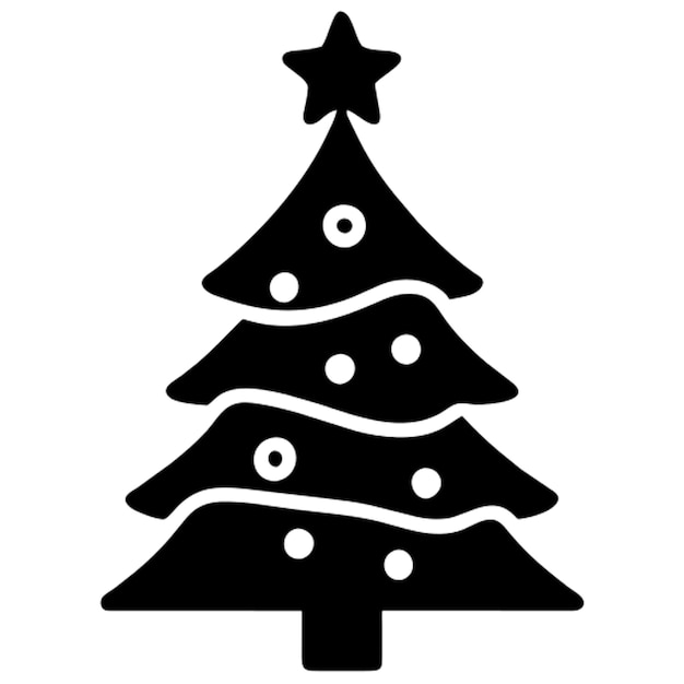 Pictograma de decoración del árbol de Navidad
