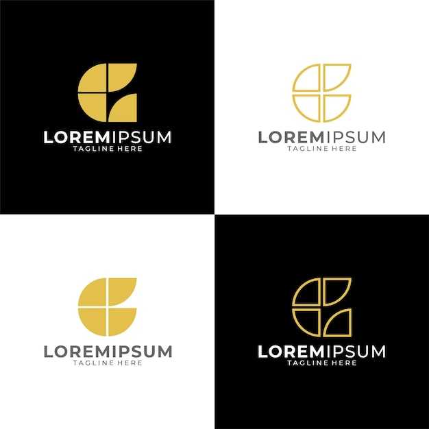 El pictograma del diseño de logotipo en forma de G