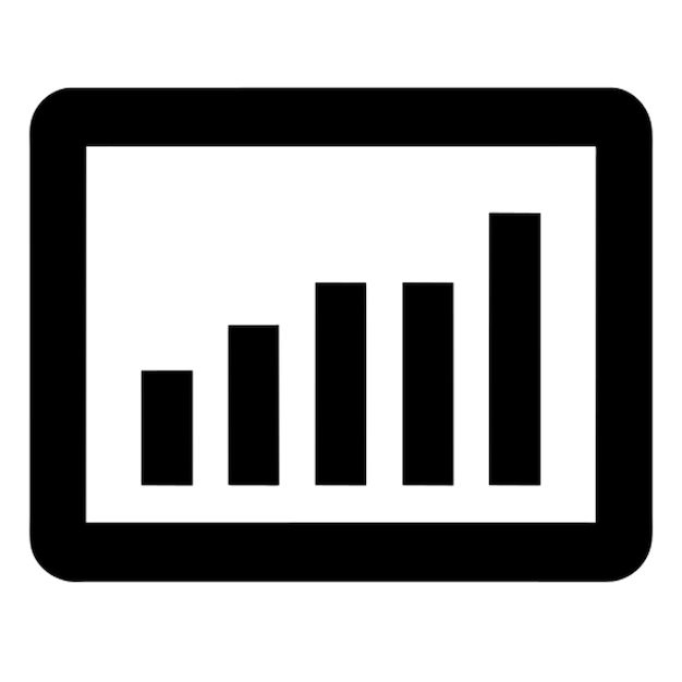 Pictograma de la estrategia de la tableta de negocios