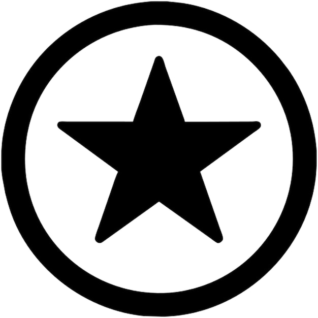 un pictograma de estrella simétrica