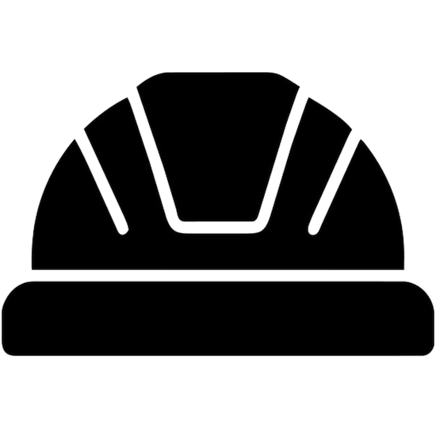 Pictograma del icono del casco de seguridad para la construcción