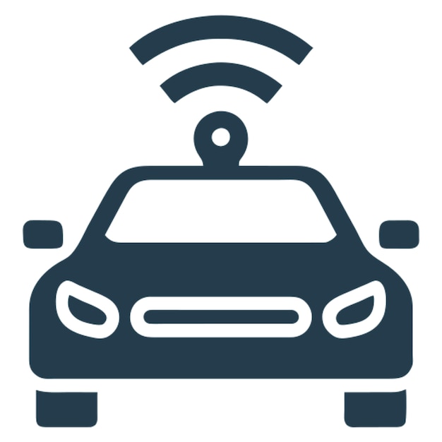 Pictograma del icono del coche volador