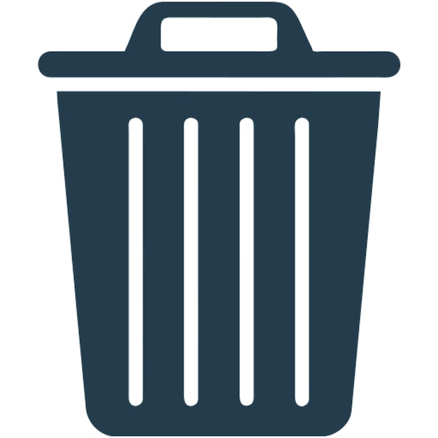 Pictograma del icono del cubo de basura