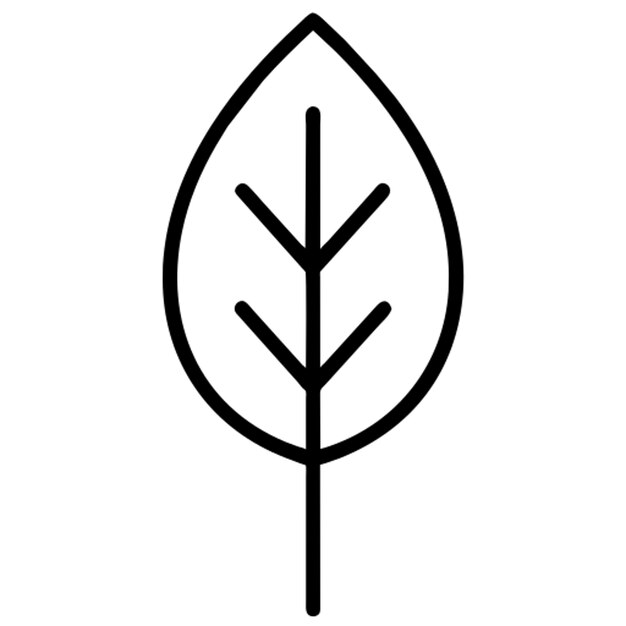pictograma del icono de la hoja de hierba simple