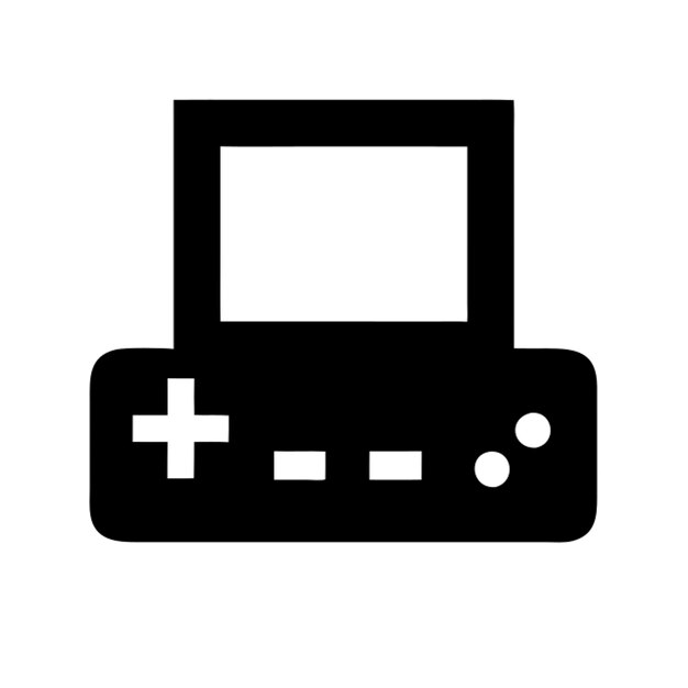 pictograma del icono de relleno negro de la consola de juego