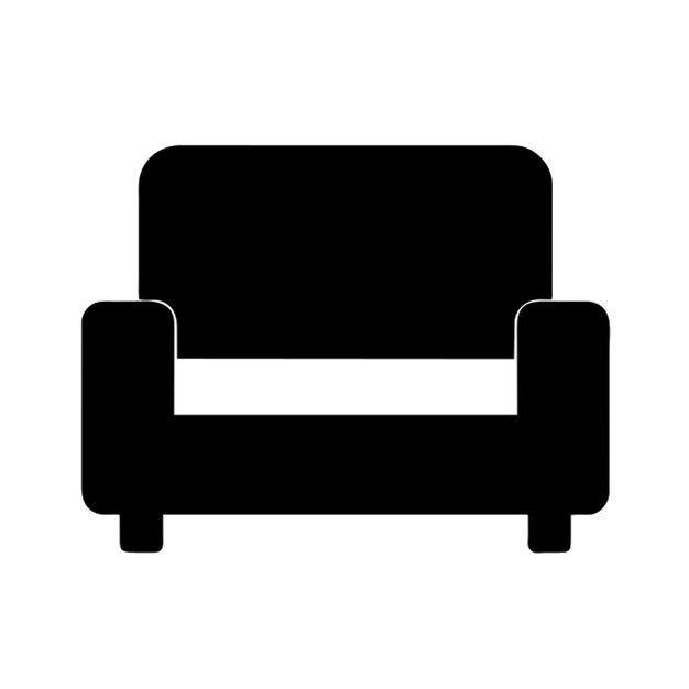 Pictograma del icono del sofá