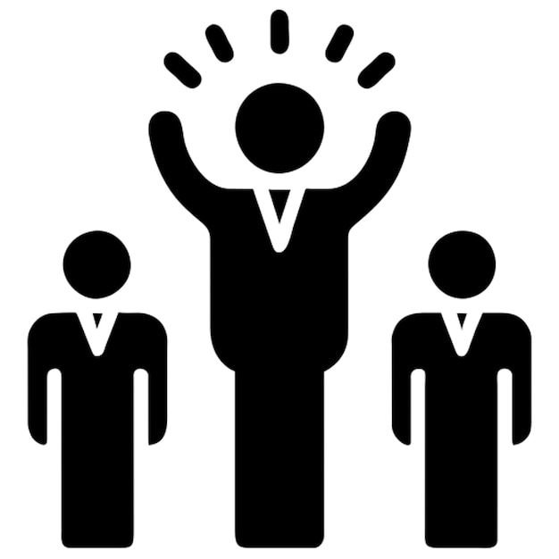Pictograma del icono de trabajo en equipo