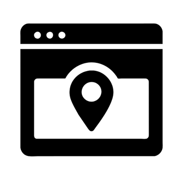 Pictograma del icono de la ubicación del sitio web