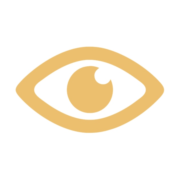 Pictograma del ojo en fondo blanco