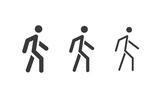 pictograma de persona que camina icono de peatón