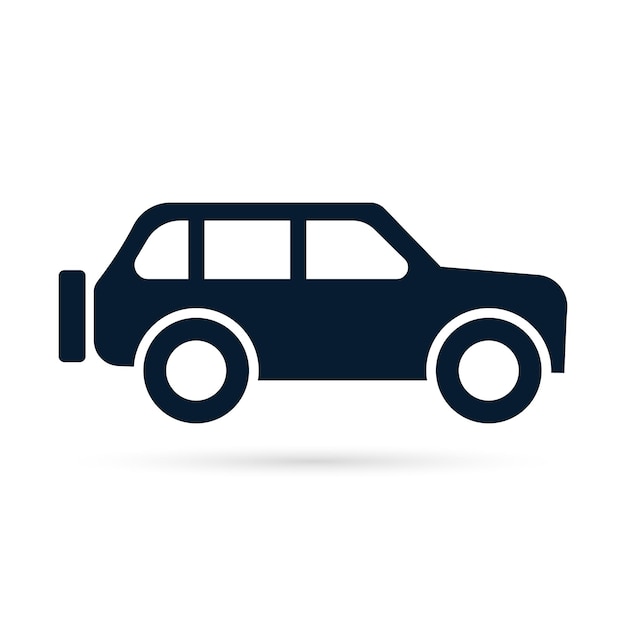Pictograma plano de automóvil SUV Concepto de transporte