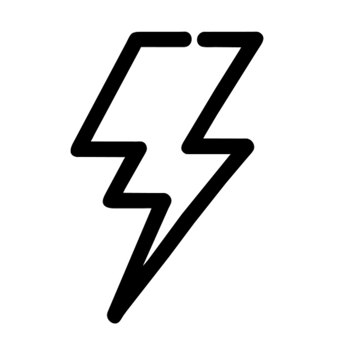 Vector pictograma de los rayos de trueno