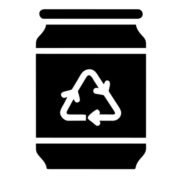Pictograma de reciclaje de latas de alimentos abiertas y cerradas