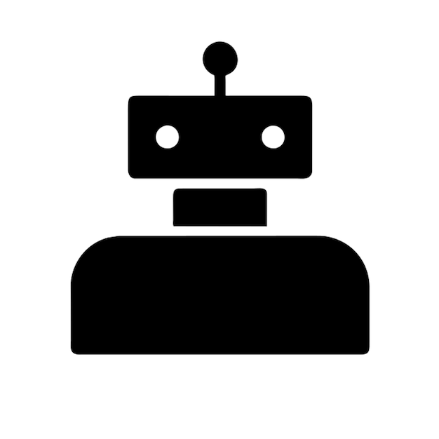 pictograma del robot en el trabajo