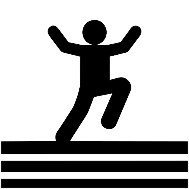 Pictograma de salto de hombre