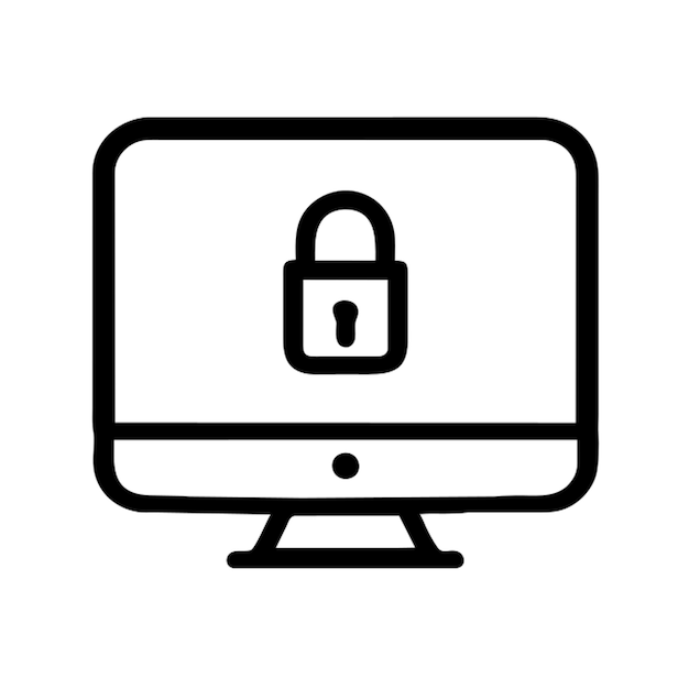 Pictograma de seguridad cibernética