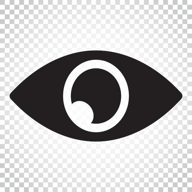 Pictograma sencillo de icono de ojo vectorial de visión de ojos en estilo plano Pictogram de concepto de negocio sencillo