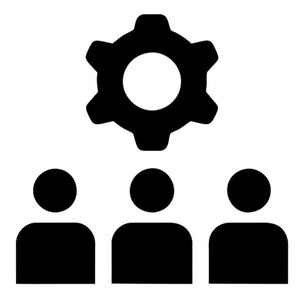 Pictograma de trabajo en equipo