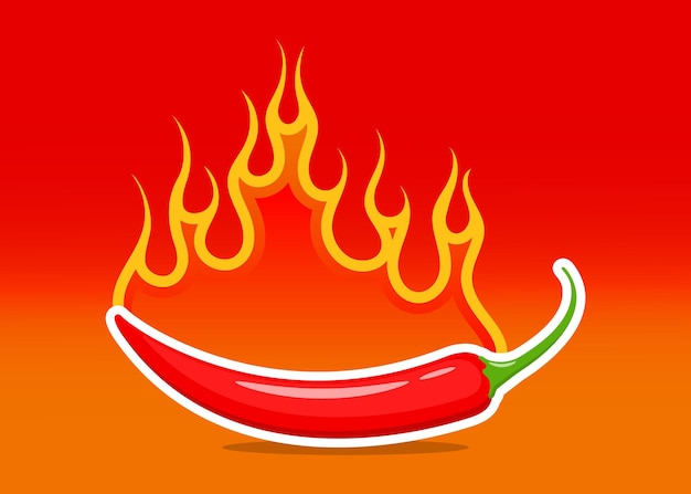 a picture of a hot pepper with the words a fire on it