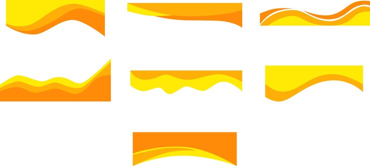Vector pié de cabecera ondulado para la presentación y la decoración del diseño del encabezado