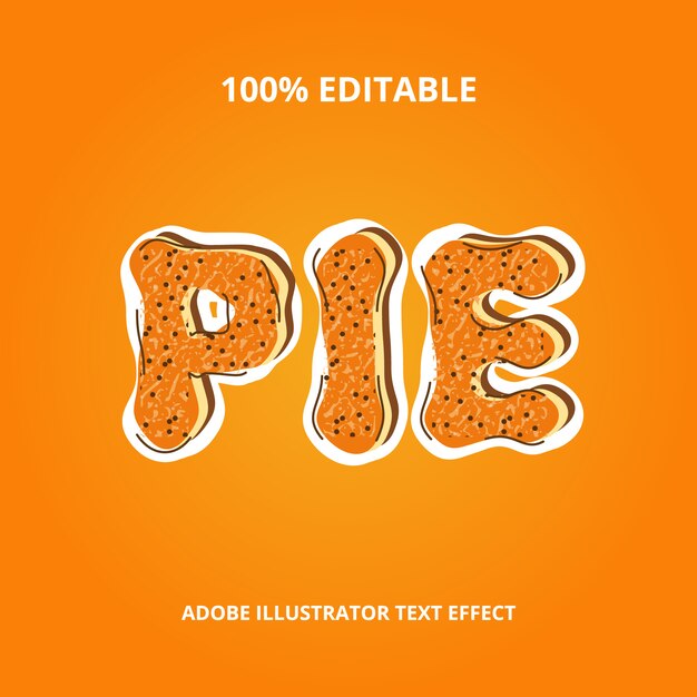 Pie Text Effect Premium