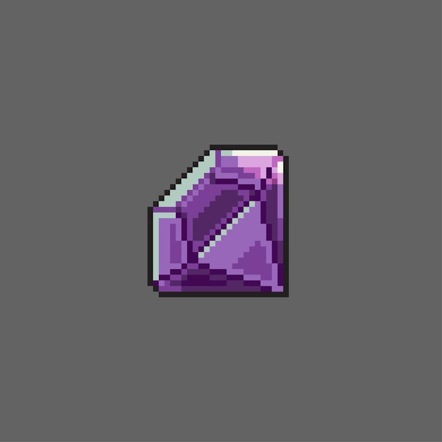 piedra amatista en estilo pixel art