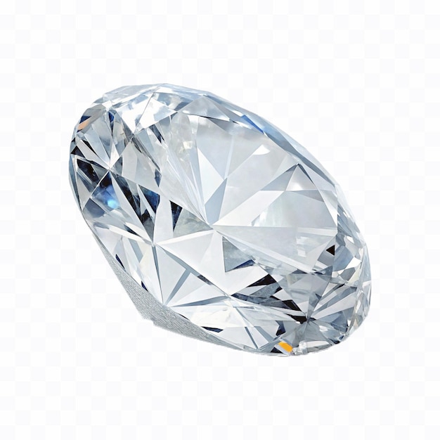 Piedra de diamante 3D abstracta en estilo triángulo o redondo aislada sobre un fondo blanco