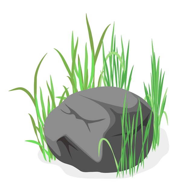 Piedra molida con hierba
